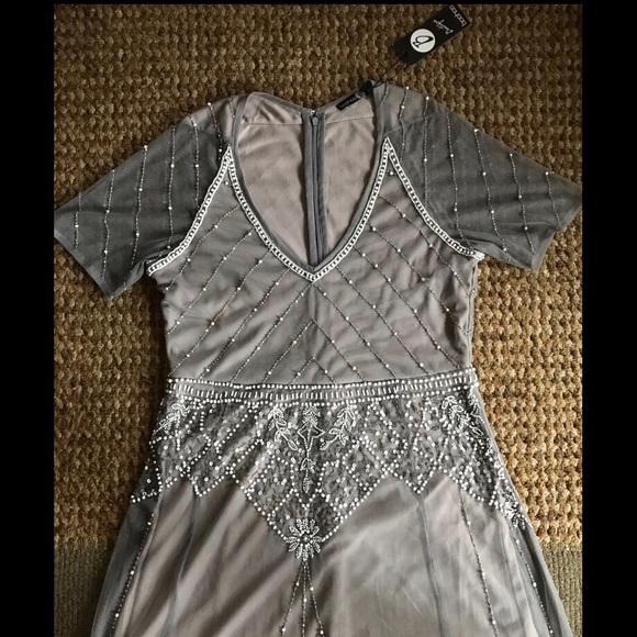 NWT Boohoo “Mai” Beaded Embellished Dress sz US 8 - Picture 3 of 8